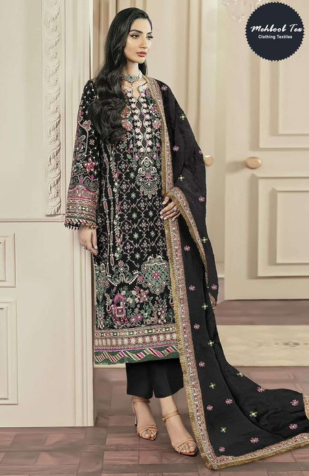 Mehboob Tex 1868 B To D Chiffon Pakistani Salwar Suits Wholesale Online